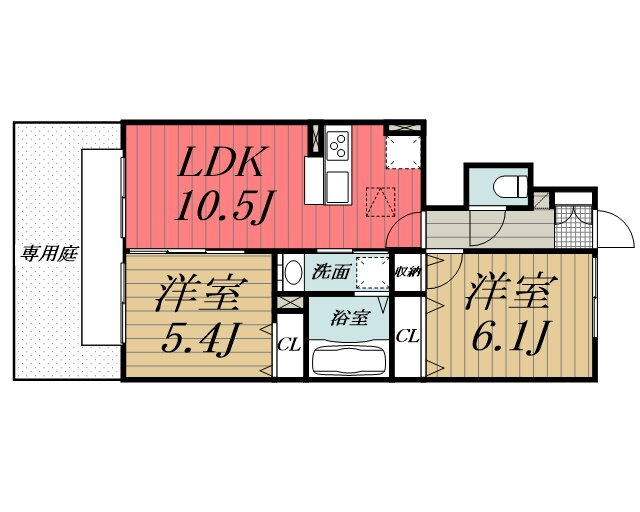 千葉県佐倉市寺崎北２ 佐倉駅 2LDK アパート 賃貸物件詳細