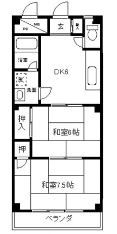 千葉県市川市八幡３ 京成八幡駅 2DK マンション 賃貸物件詳細