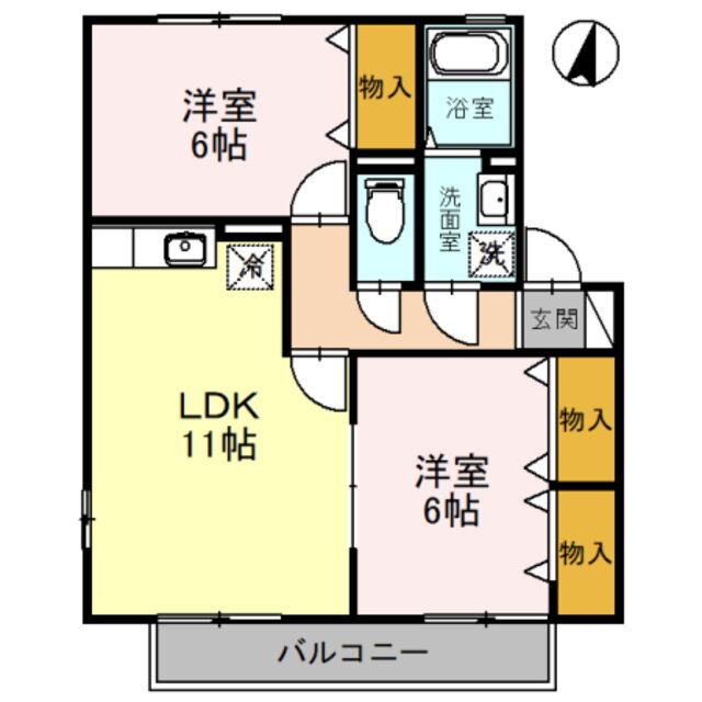 和歌山県和歌山市鳴神 和歌山駅 2LDK アパート 賃貸物件詳細