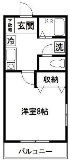 グリーンウエスト 2階 1K 賃貸物件詳細