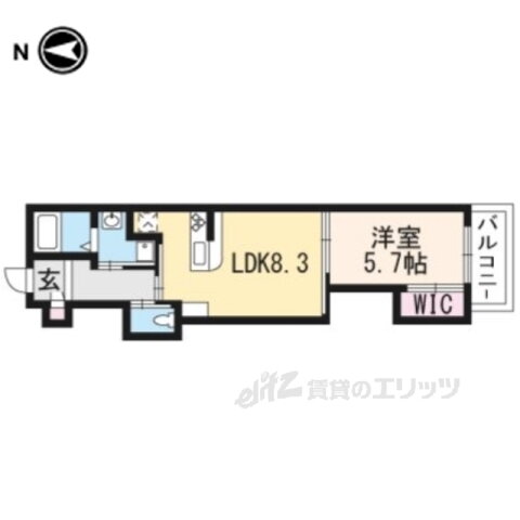 ＨＡＮＡＮＯＫＩＦＬＡＴ 2階 1LDK 賃貸物件詳細