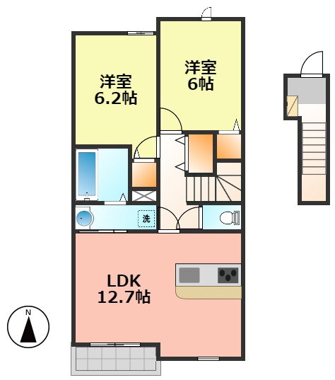 愛知県名古屋市北区上飯田西町２ 上飯田駅 2LDK アパート 賃貸物件詳細