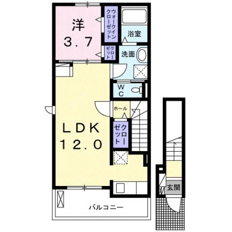 愛媛県松山市吉藤２ 松山市駅駅 1LDK アパート 賃貸物件詳細