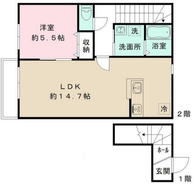 パティオ　エレンシア 2階 1LDK 賃貸物件詳細
