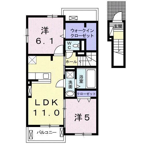 山口県山口市嘉川 上嘉川駅 2LDK アパート 賃貸物件詳細