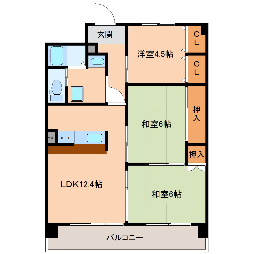 長崎県長崎市田中町 長崎駅 3LDK マンション 賃貸物件詳細