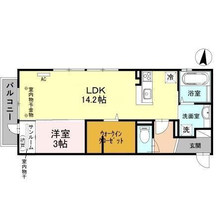 石川県野々市市野代３ 野々市駅 1LDK アパート 賃貸物件詳細