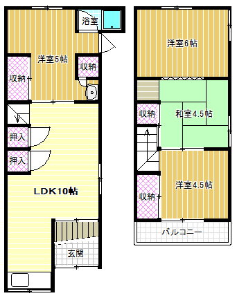 大阪府松原市天美西１ 河内天美駅 4LDK 一戸建て 賃貸物件詳細