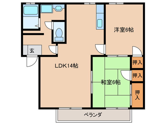 福岡県春日市紅葉ヶ丘西４ 博多南駅 2LDK アパート 賃貸物件詳細