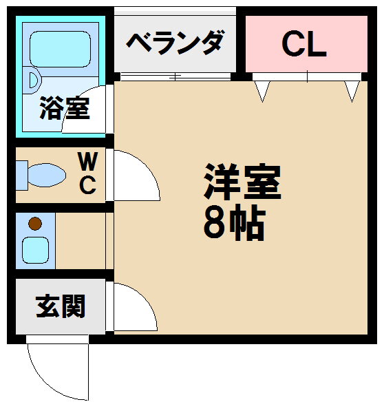 エス・コート 4階 1K 賃貸物件詳細