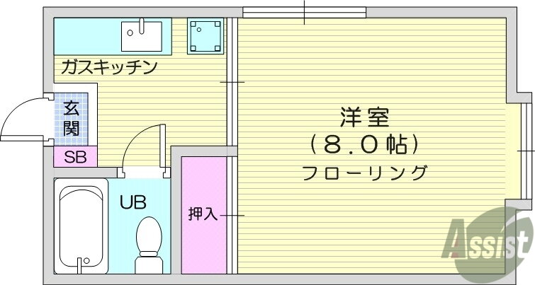 宮城県仙台市宮城野区榴岡４ 宮城野通駅 1K アパート 賃貸物件詳細