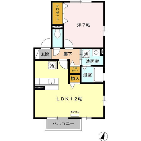 青森県八戸市東白山台２ 1LDK アパート 賃貸物件詳細