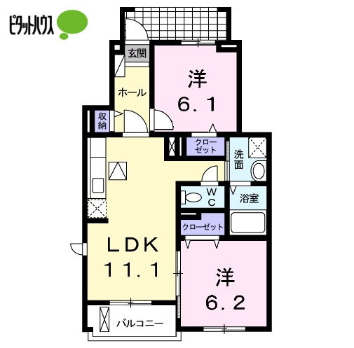 愛知県岡崎市筒針町字池田 矢作橋駅 2LDK アパート 賃貸物件詳細