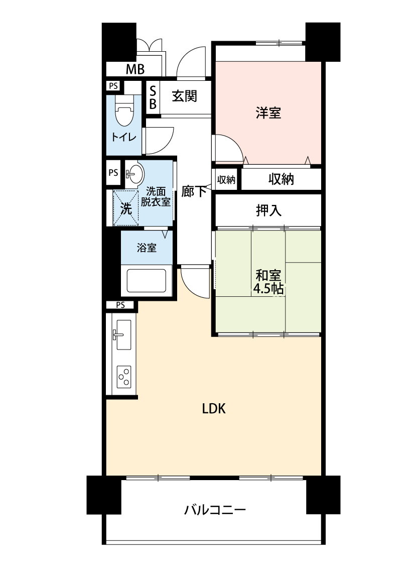 大阪府大阪市東住吉区鷹合３ 矢田駅 2DK マンション 賃貸物件詳細