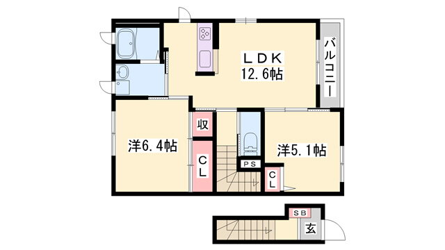 兵庫県加東市南山２ 社町駅 2LDK アパート 賃貸物件詳細