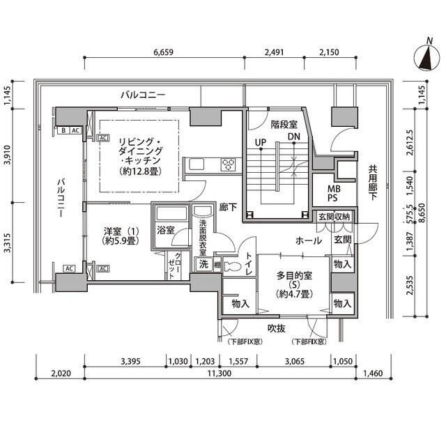東雲キャナルコートＣＯＤＡＮ１６号棟 5階 1SLDK 賃貸物件詳細