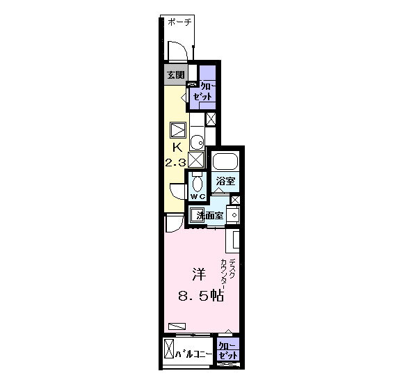 愛知県清須市西田中松本 新清洲駅 1K アパート 賃貸物件詳細
