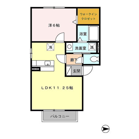 サンクレスト　Ｂ 1階 1LDK 賃貸物件詳細