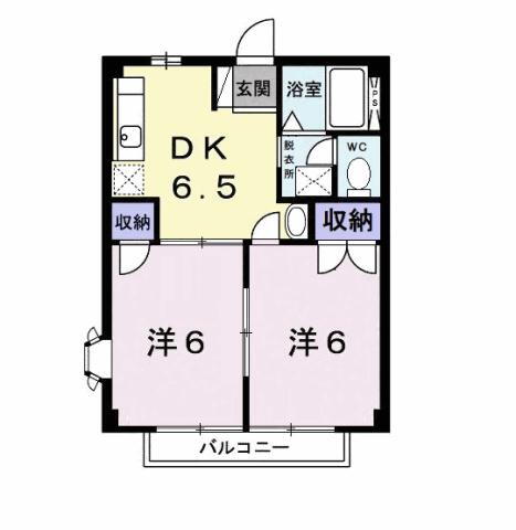 千葉県茂原市六ツ野 茂原駅 2DK アパート 賃貸物件詳細