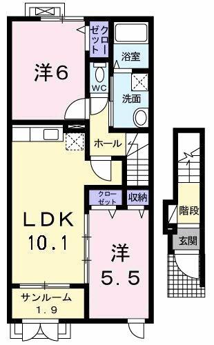 鳥取県鳥取市秋里 湖山駅 2LDK アパート 賃貸物件詳細
