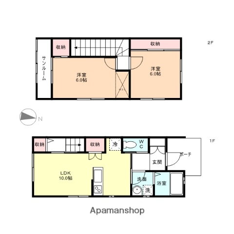 富山県富山市婦中町田島 婦中鵜坂駅 2LDK アパート 賃貸物件詳細