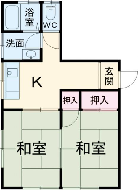 神奈川県平塚市纒 平塚駅 2DK アパート 賃貸物件詳細