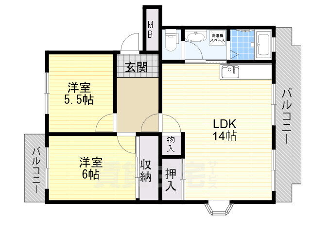 パストラル菅原 4階 2LDK 賃貸物件詳細