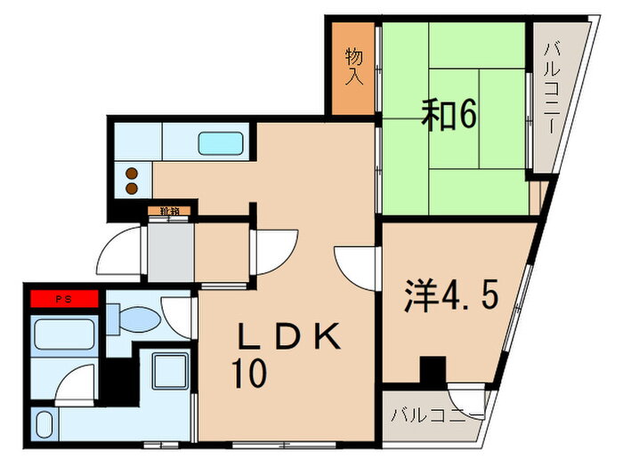 谷川ビル 5階 2LDK 賃貸物件詳細