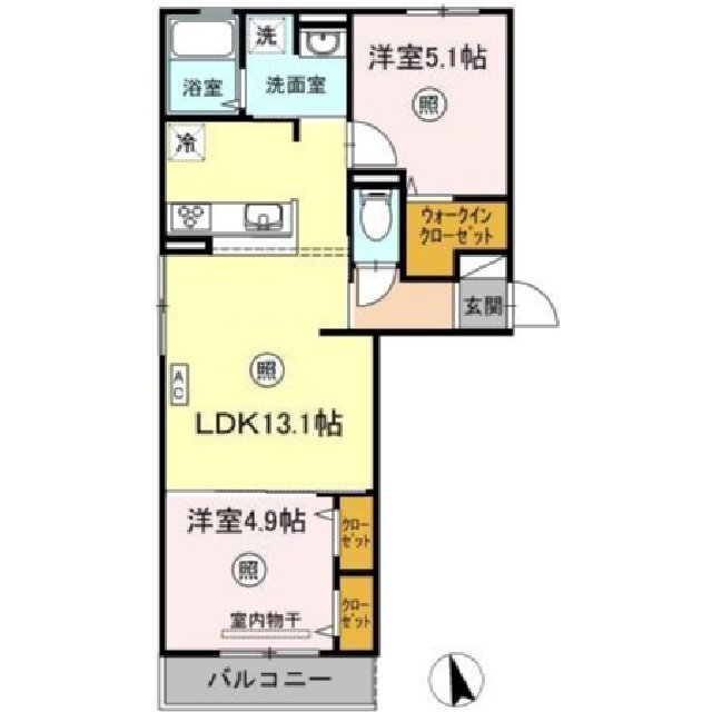 鳥取県米子市両三柳 2LDK アパート 賃貸物件詳細