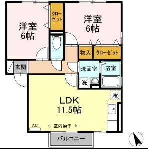 福島県福島市松川町字後原 松川駅 2LDK アパート 賃貸物件詳細