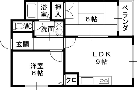 ソレーユ神垣 2階 2DK 賃貸物件詳細