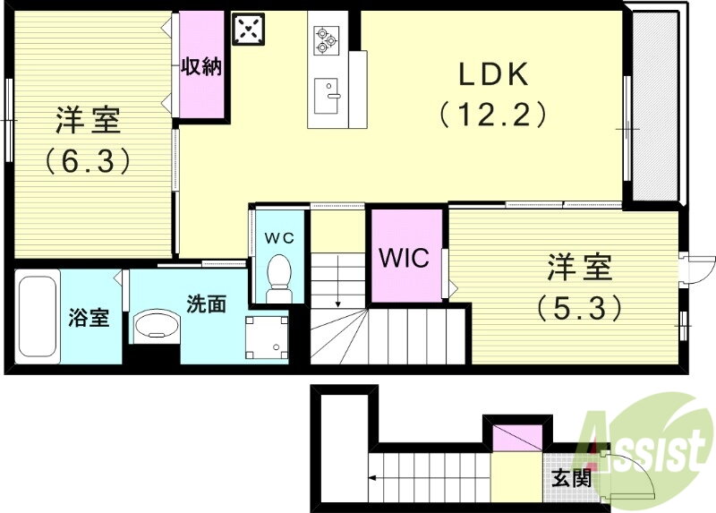 兵庫県神戸市西区今寺 朝霧駅 2LDK アパート 賃貸物件詳細