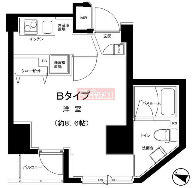 東京都江東区新大橋１ 森下駅 1K マンション 賃貸物件詳細