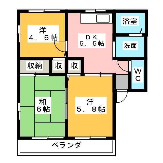 静岡県富士市宮下 富士駅 3DK アパート 賃貸物件詳細