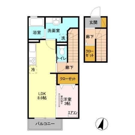 栃木県宇都宮市鶴田町 宇都宮駅 1LDK アパート 賃貸物件詳細