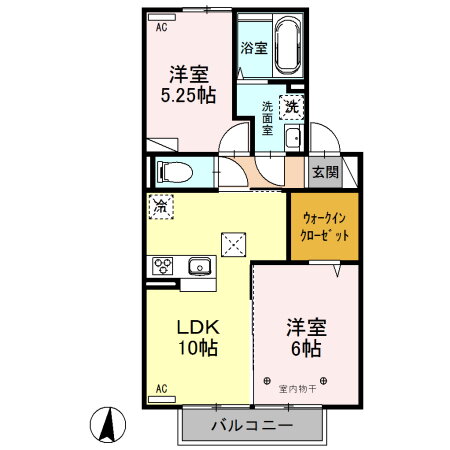 群馬県前橋市上細井町 前橋駅 2LDK アパート 賃貸物件詳細