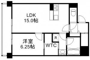 岡山県岡山市北区幸町 郵便局前駅 1LDK マンション 賃貸物件詳細