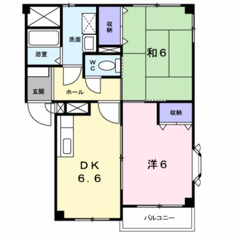 福島県郡山市久留米１ 郡山駅 2DK アパート 賃貸物件詳細