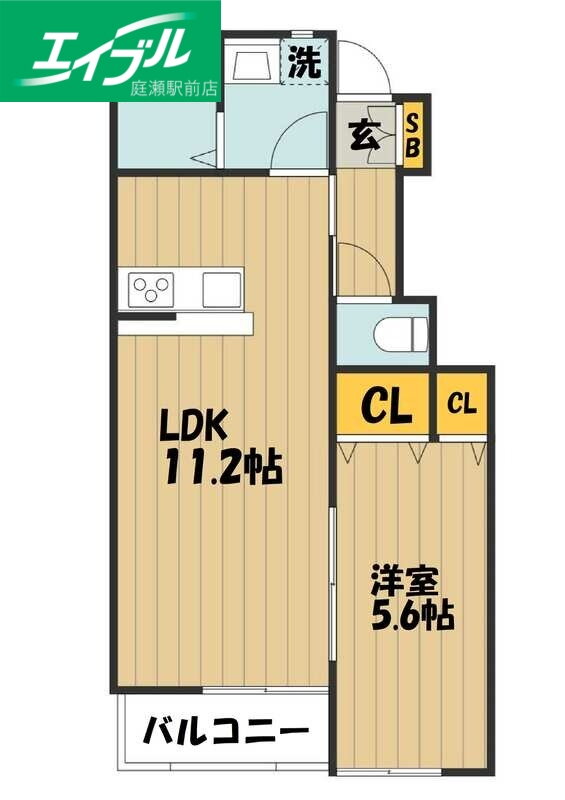 岡山県岡山市北区平野 庭瀬駅 1LDK アパート 賃貸物件詳細