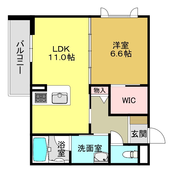 Ｓｈａ　Ｍａｉｓｏｎ　ＬＵＮＡ 2階 1LDK 賃貸物件詳細