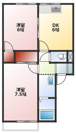 山形県山形市小立４ 山形駅 2DK アパート 賃貸物件詳細