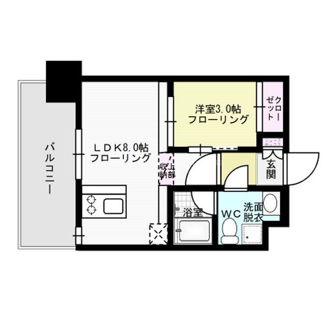 福岡県福岡市中央区長浜２ 赤坂駅 1LDK マンション 賃貸物件詳細