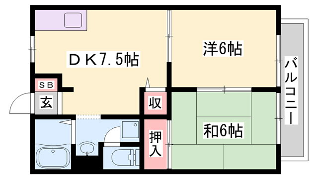 兵庫県明石市朝霧東町１ 朝霧駅 2DK アパート 賃貸物件詳細