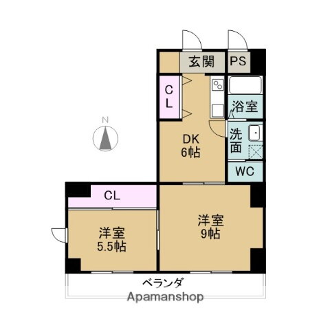 岐阜県大垣市高砂町１ 大垣駅 2DK マンション 賃貸物件詳細