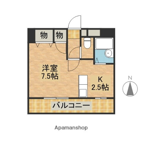 シーラカンス 2階 ワンルーム 賃貸物件詳細