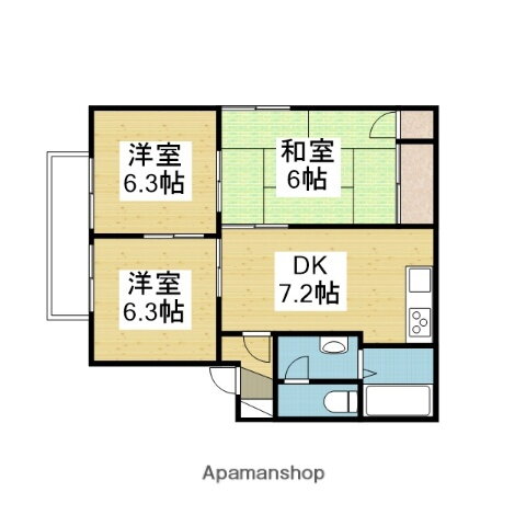 愛媛県松山市北条 伊予北条駅 3DK アパート 賃貸物件詳細