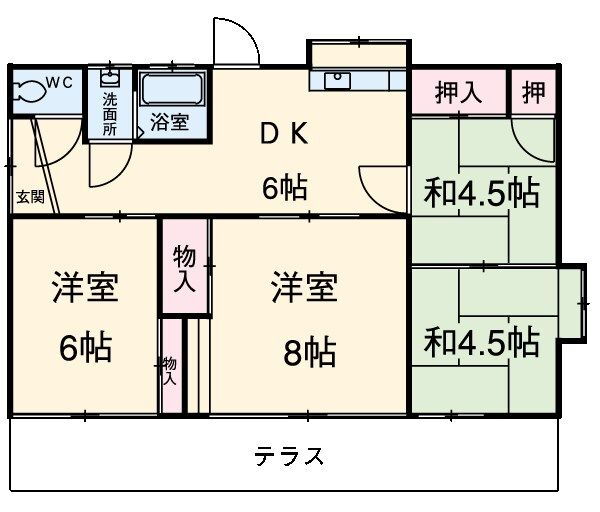 町田貸住宅Ｂ－８ 4DK 賃貸物件詳細