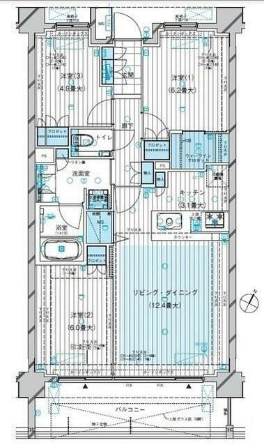 埼玉県さいたま市浦和区北浦和３ 北浦和駅 3LDK マンション 賃貸物件詳細