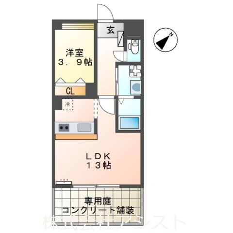 福岡県飯塚市下三緒 新飯塚駅 1LDK アパート 賃貸物件詳細