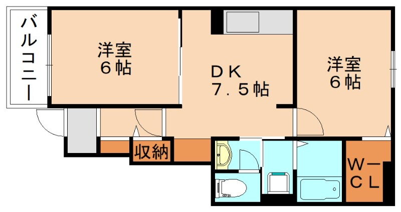 福岡県宗像市稲元７ 赤間駅 2DK アパート 賃貸物件詳細